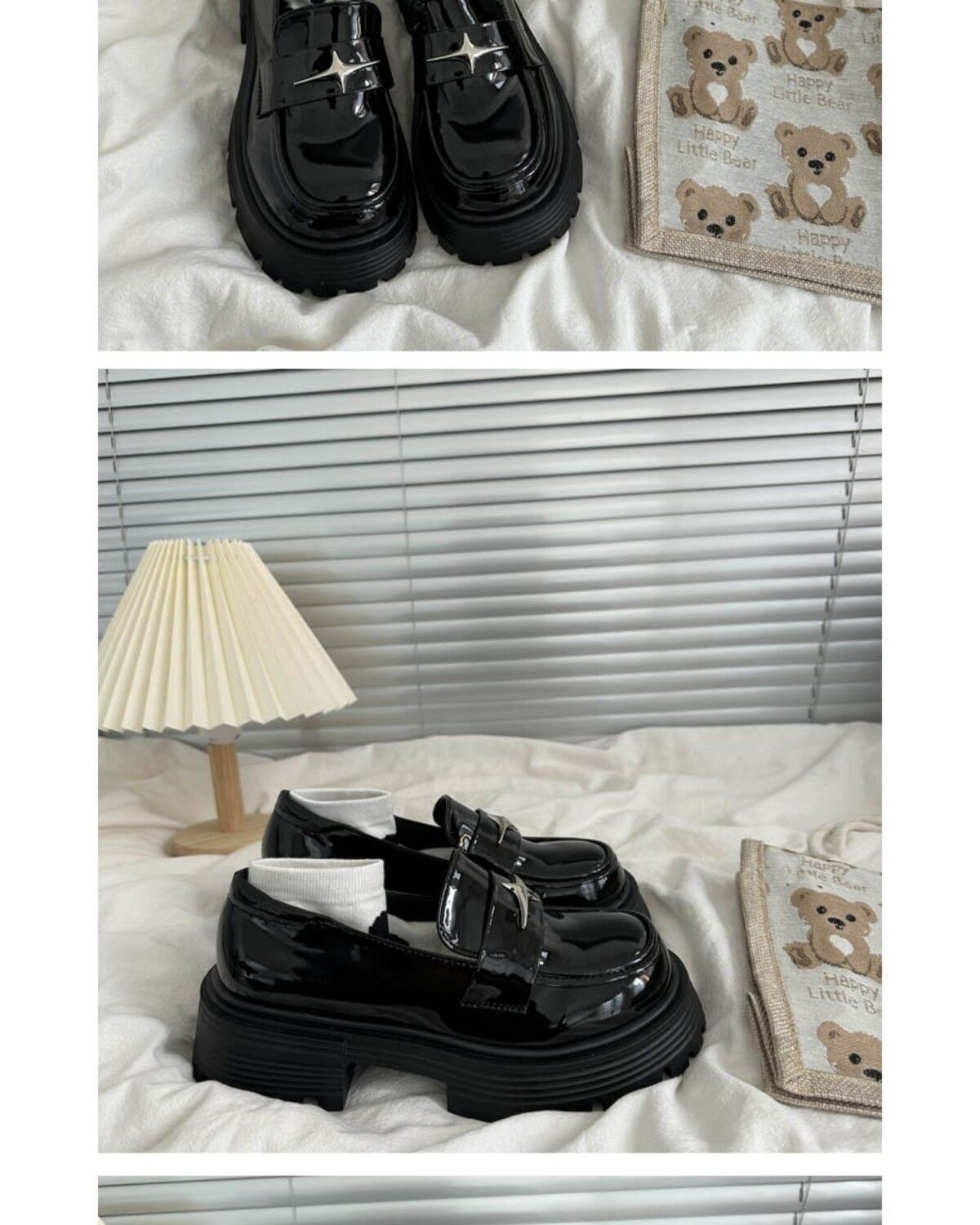 Mocassini ShoeVault con suola spessa da donna, neri, formali, con punta arrotondata, versatili, con tacco medio, antiscivolo, snellenti, per studenti_voghion.com