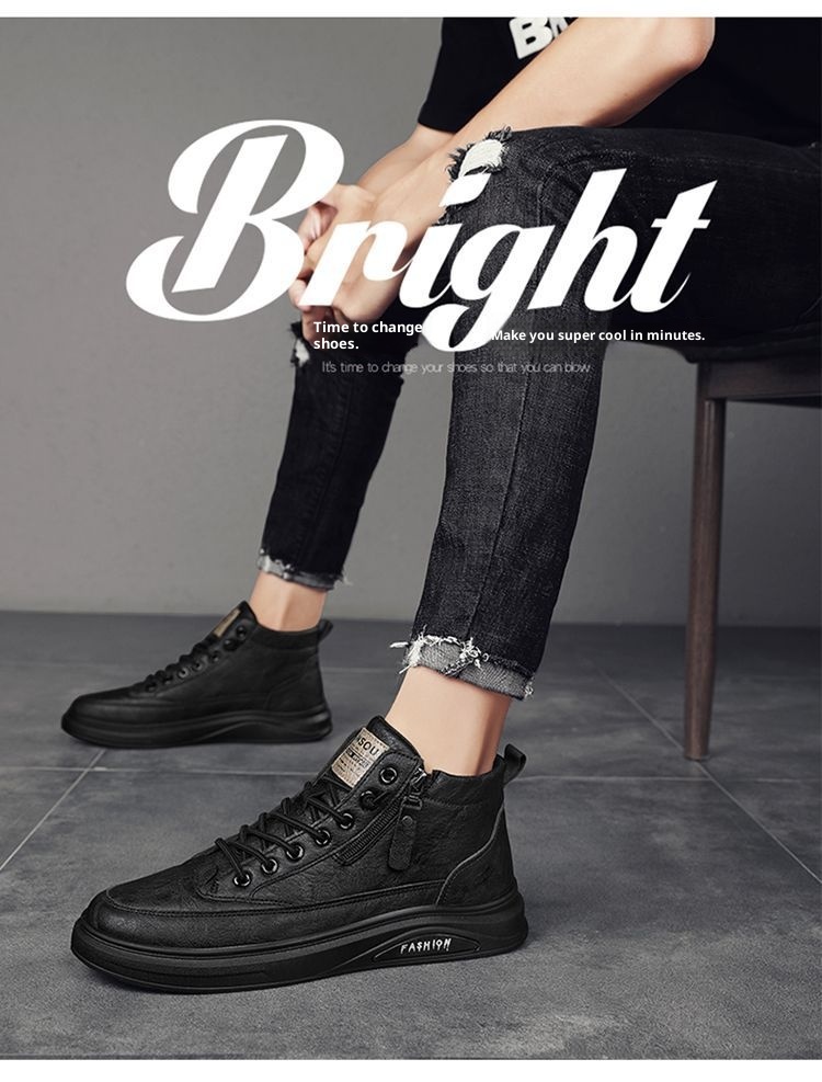 ShoeVault ShoeVault 2023 Nuove scarpe da ginnastica bianche versatili casual da uomo in stile britannico, scarpe alla moda per la primavera e l'autunno_voghion.com