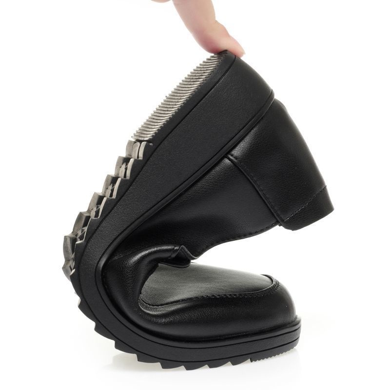 ShoeVault Original Schwarze Damen-Slipper aus Leder mit weicher Sohle – ideal für Büro, Alltag und Freizeit._voghion.com