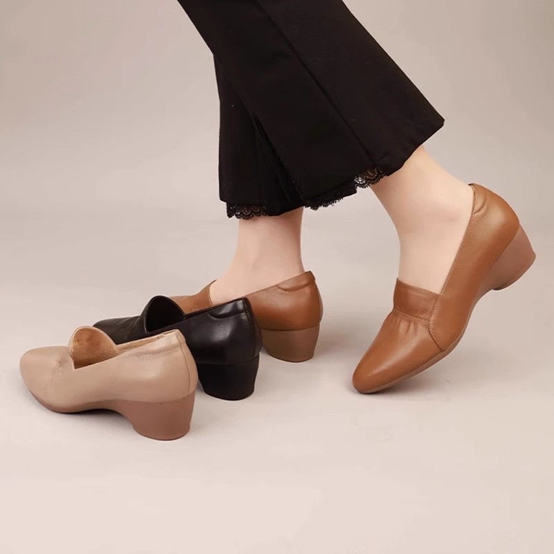 ShoeVault Französischer Stil – Neue bequeme Damenschuhe für Frühling und Herbst: Flacher Schaft, weiche Ledersohle, rutschfest und ermüdungsfrei_voghion.com