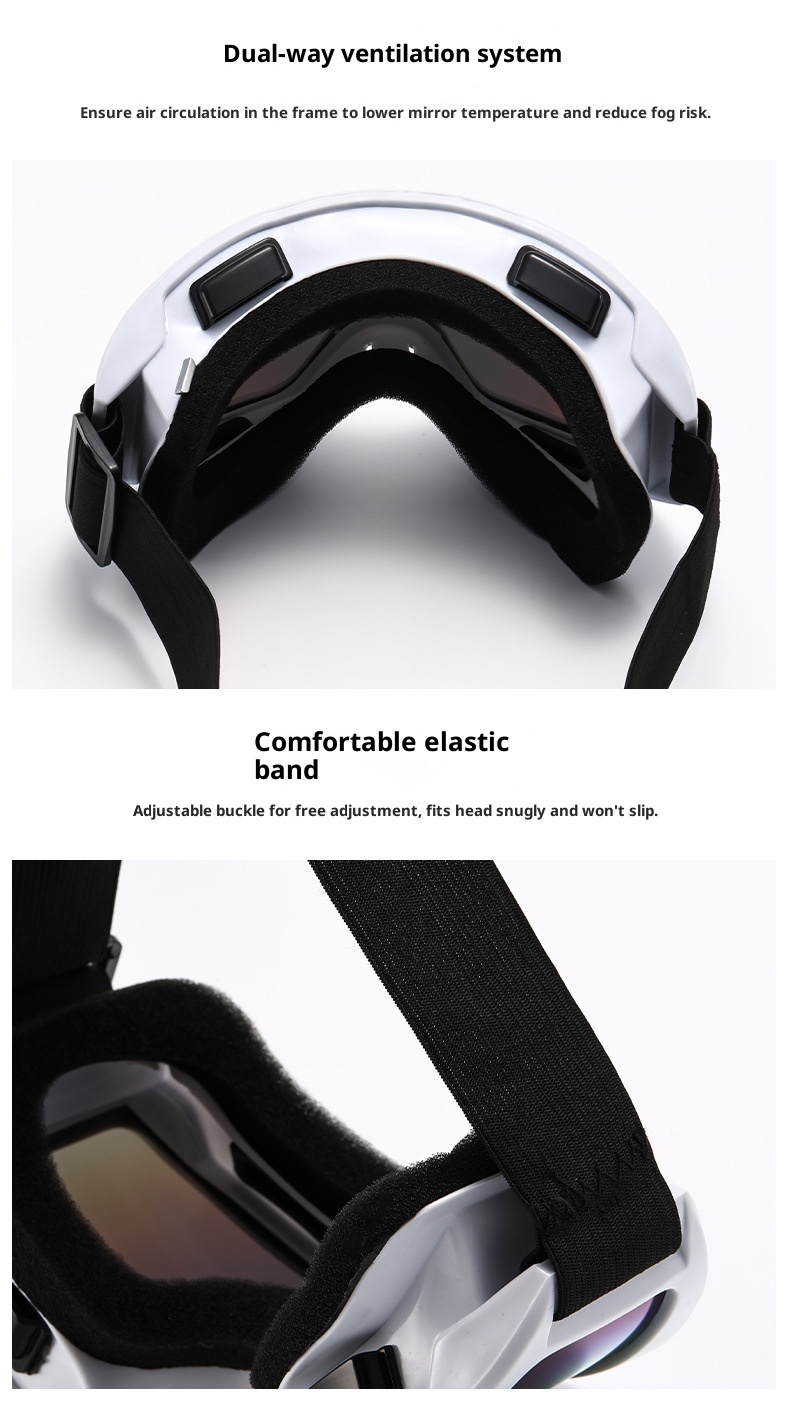 001 Neue Outdoor-Schneebrille Bergsteigen Sport Reiten Motorrad Wind Sand Bunte Skibrille_voghion.com