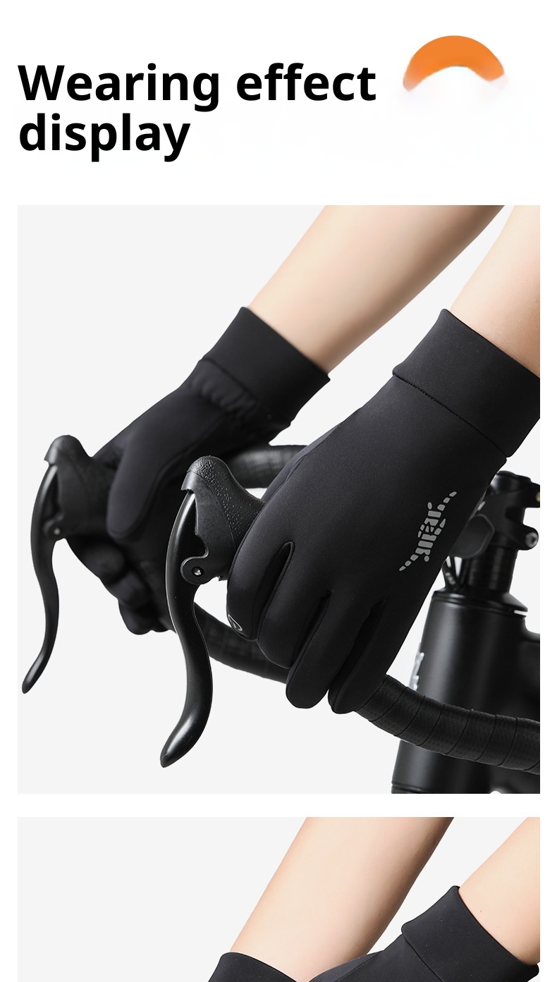 ActiveGo Autumn And Winter Cycling Men's Outdoor Running Sports Windproof Waterproof Plus Velvet Touch Screen Skiing Warm Gloves_voghion.com