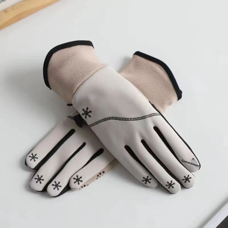 ActiveGo Herfst- en fleecegevoerde warme dameshandschoenen met touchscreen, geschikt voor buitensporten, koudebestendig, voor autorijden, fietsen, skiën en wintersporten_voghion.com