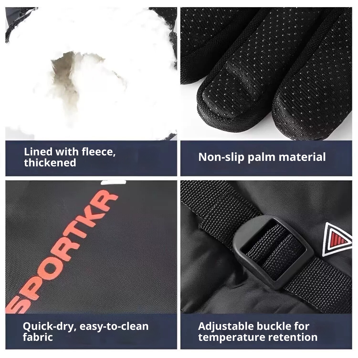 ActiveGo Winter Ski For Men And Women, Thickened, Non-Slip, Padded, Warm, Fleece-Lined, Outdoor Cycling Sports Electric Bike_voghion.com