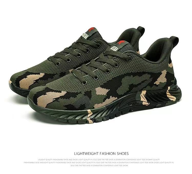 001 Camuflagem para Homens e Mulheres, Primavera, Verão, Outono, Inverno, Esportes ao Ar Livre, Caminhadas, Calçados de Verão, Construção_voghion.com