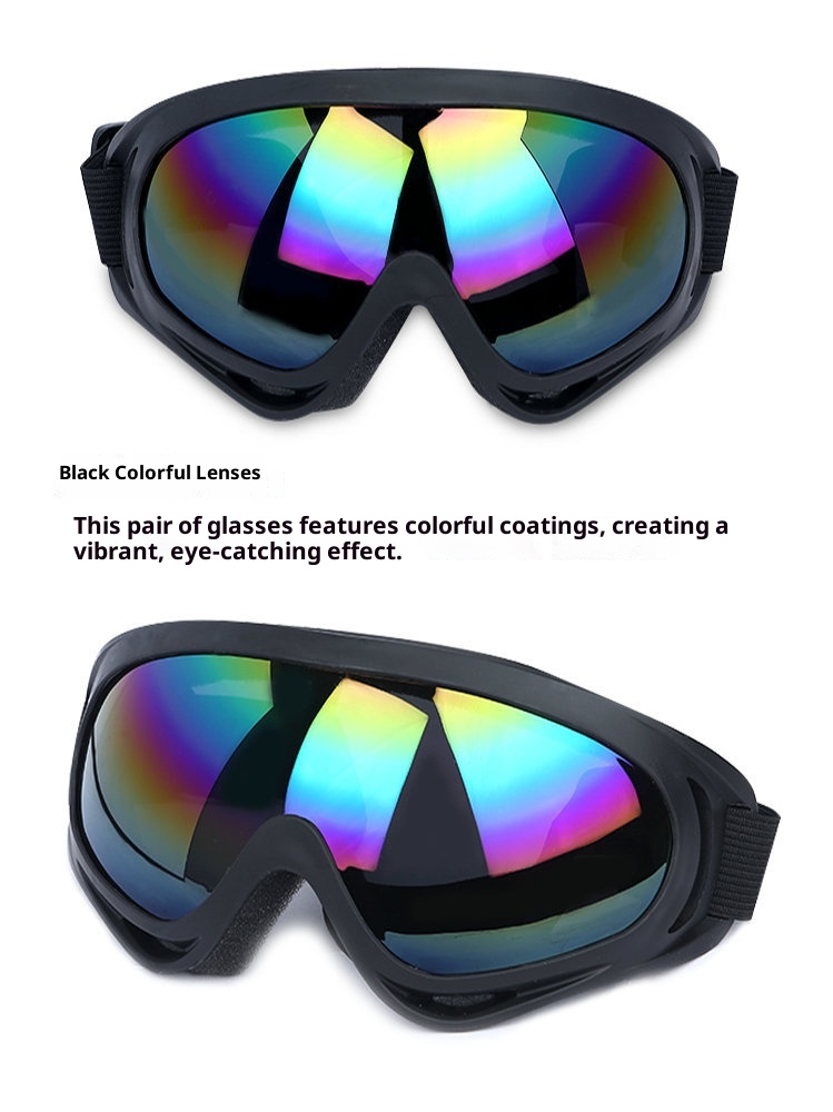 001 X400 Cycling Tactical Glasses Ski Single Layer Windproof Lightproof Unisex Equipment Snow Sports Outdoor Goggles_voghion.com