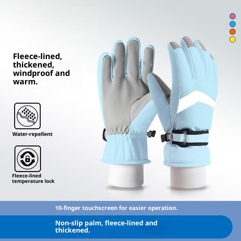 001 Volwassen Ski Fleece-gevoerde Warme Nieuwe Winter Fiets Outdoor Mannen en Vrouwen Touchscreen Handschoenen Fabriek Directe Verkoop_voghion.com