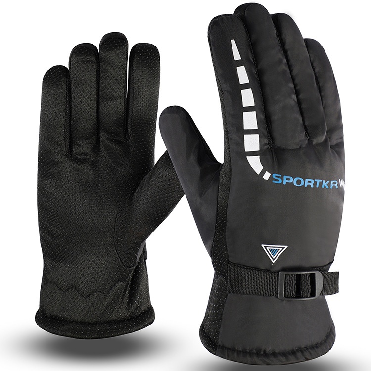 ActiveGo Winter New Men's Warm Outdoor Skiing Motorcycle Electric Bike Riding Gloves Fleece Lined Thickened_voghion.com