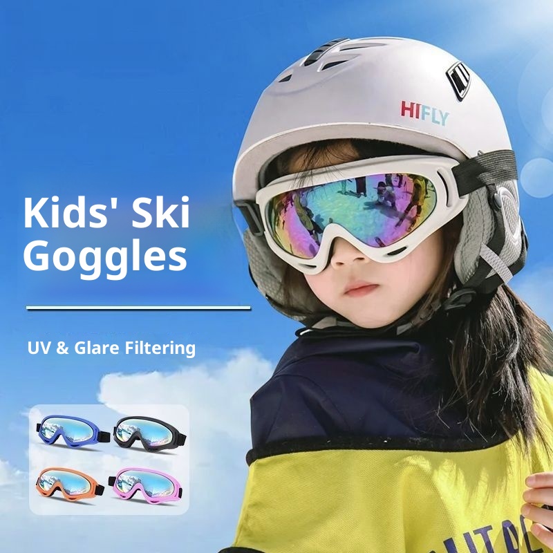 001 Children's Boys And Girls Double Layer Anti-Fog Winter Snow Blind Ski Goggles Factory Direct Sales Wholesale_voghion.com