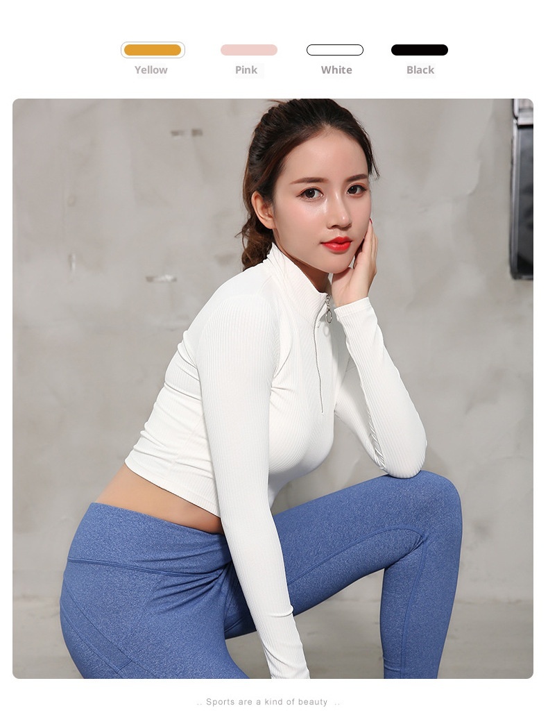 Abbigliamento sportivo basico autunno inverno, maglietta attillata, abbigliamento da allenamento, corsa all'aperto, yoga, manica lunga_voghion.com