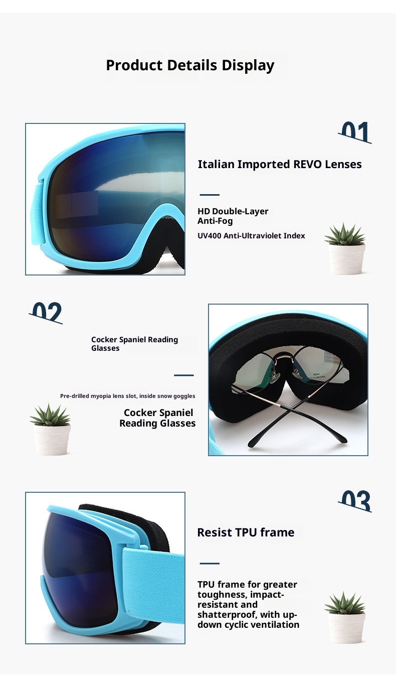 001 Manufacturer In-Stock Spherical Double-Layer Anti-Fog Ski Glasses Prescription Adult Snow Protective Goggles_voghion.com