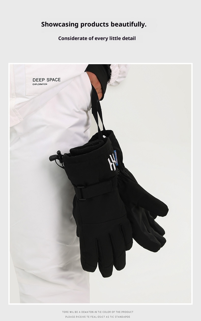 ActiveGo Sports Outdoor Ski voor dames Winter Fleece gevoerde verdikte fietshandschoenen Koudebestendig Touchscreen Waterdichte warme handschoenen_voghion.com