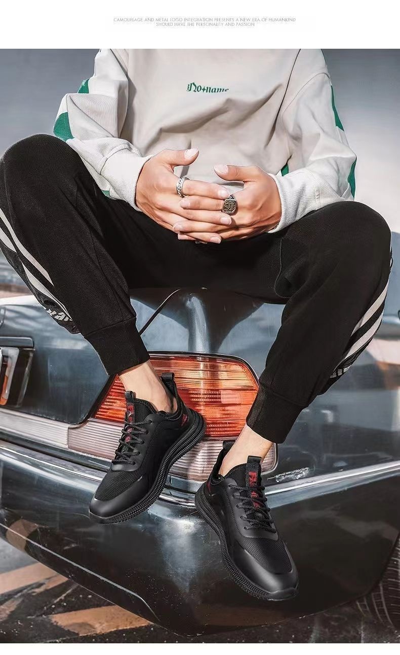 001 Cross-Border Comfortable Lace-Up Casual Trendy Round Toe Internet Celebrity Same Style Lightweight Breathable Wholesale_voghion.com