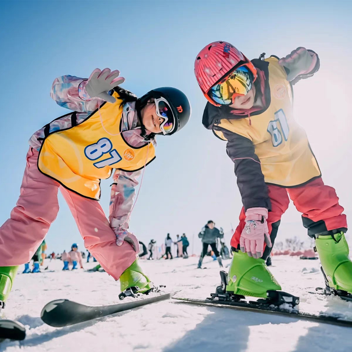 001 Children's Boys And Girls Double Layer Anti-Fog Winter Snow Blind Ski Goggles Factory Direct Sales Wholesale_voghion.com