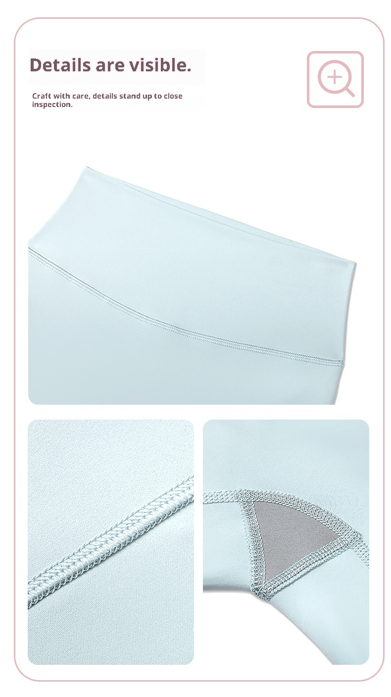 Nude Feel Yoga High Waist Wearable Without Embarrassing Lines Hip Lift Tummy Control Fitness Shark Pants Thin Leggings_voghion.com