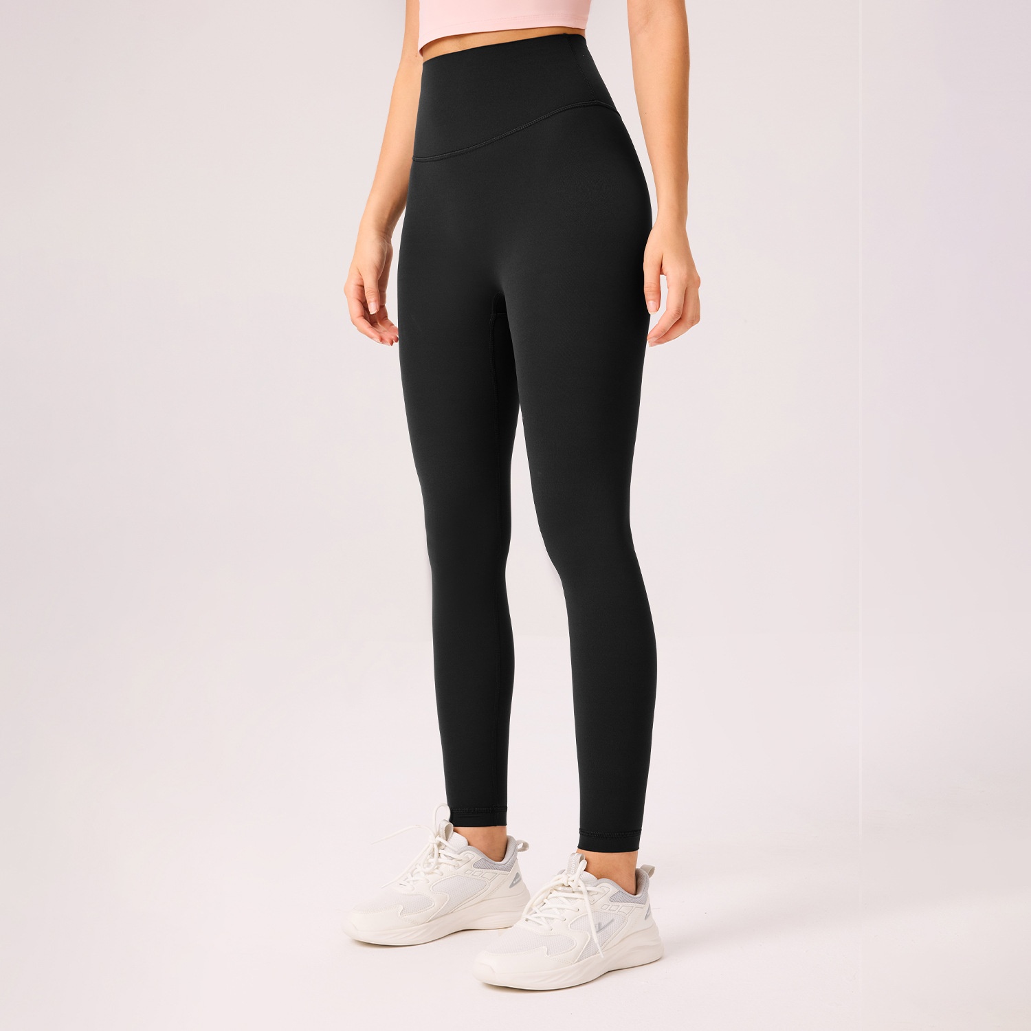 Nude Feel Yoga High Waist Wearable Without Embarrassing Lines Hip Lift Tummy Control Fitness Shark Pants Thin Leggings_voghion.com