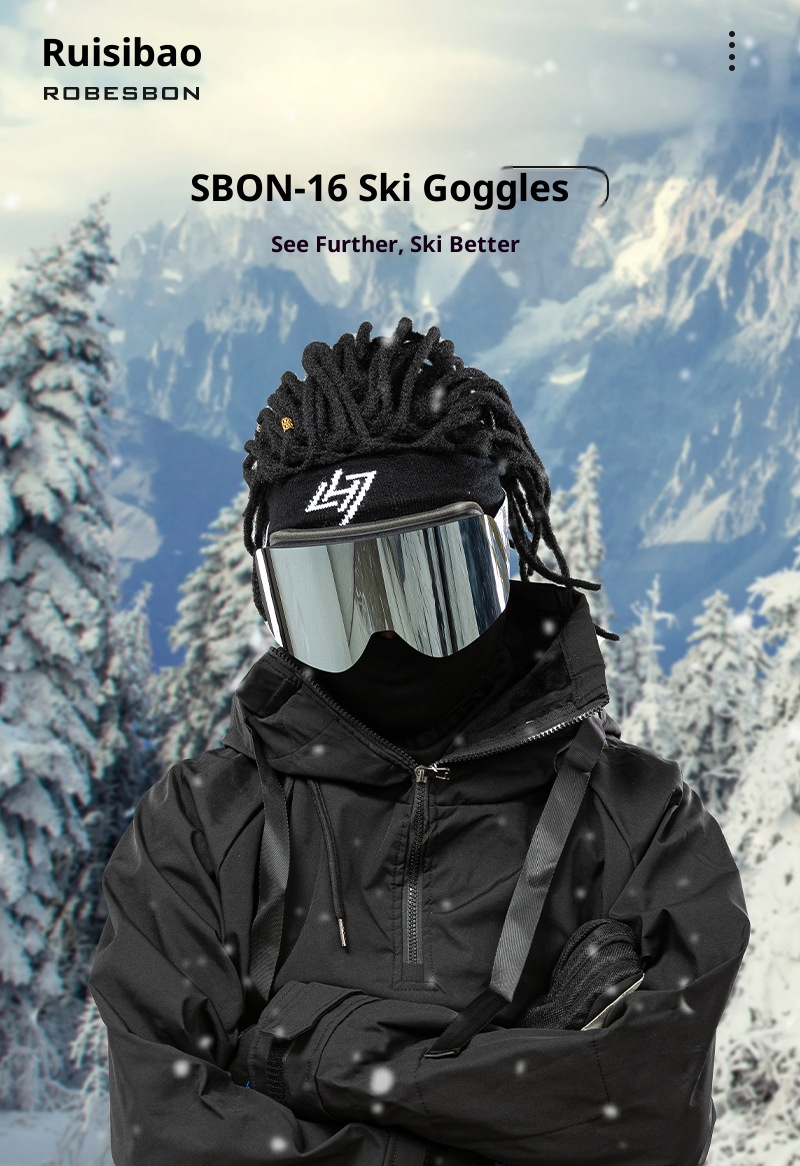 001 Cylindrical Full Real Film Ski REVO Double Layer Anti-Fog Windproof Snow Goggles Compatible With Prescription/HX16_voghion.com