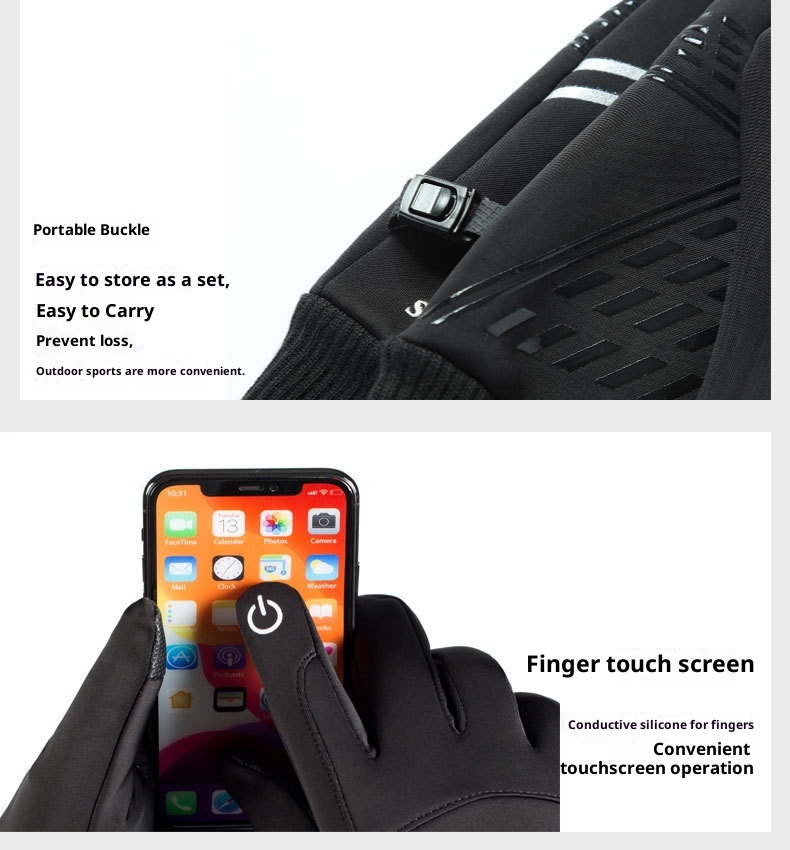 ActiveGo Winter Warm Sportfietsen Voor Mannen En Vrouwen Outdoor Bergbeklimmen Waterdicht Antislip Winddicht Skiën Touchscreen_voghion.com