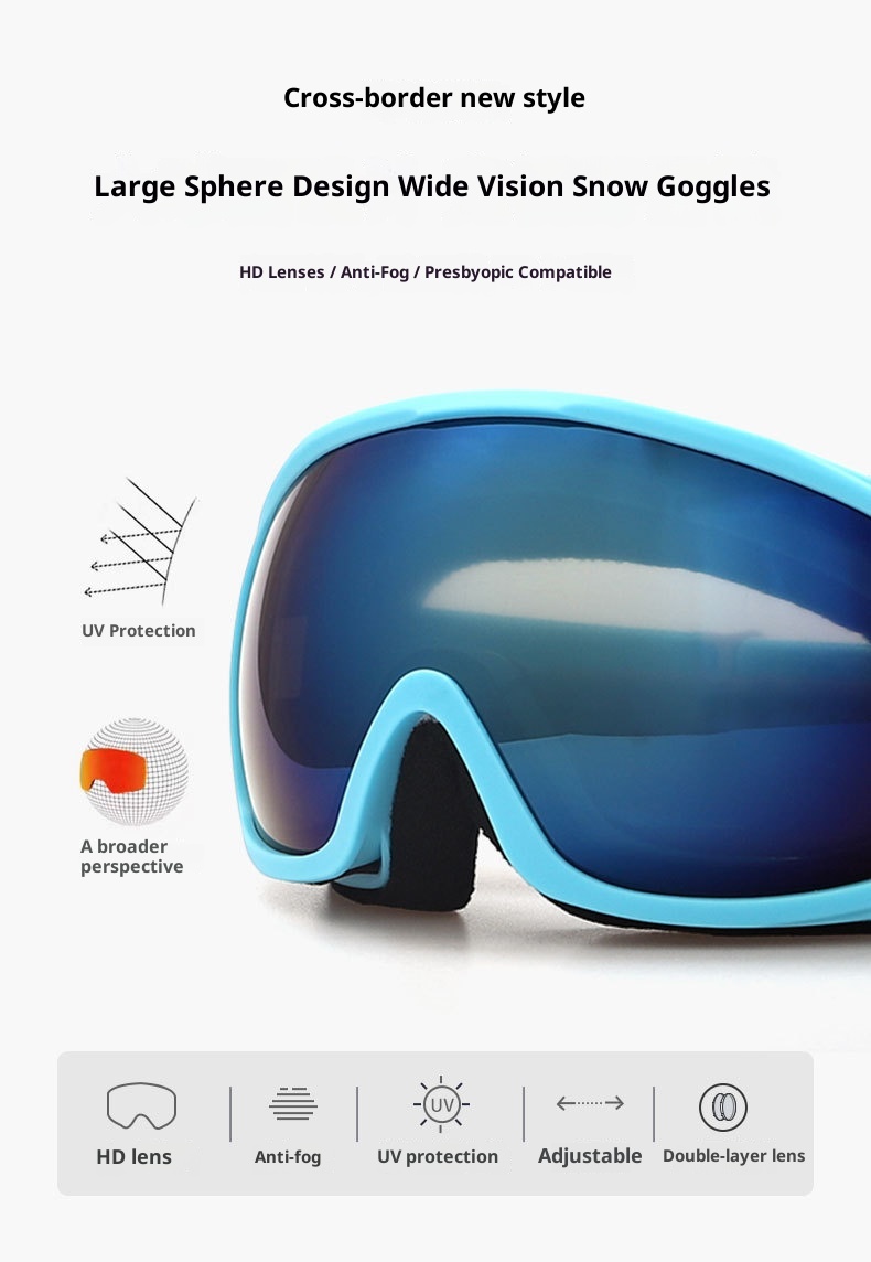 001 Manufacturer In-Stock Spherical Double-Layer Anti-Fog Ski Glasses Prescription Adult Snow Protective Goggles_voghion.com