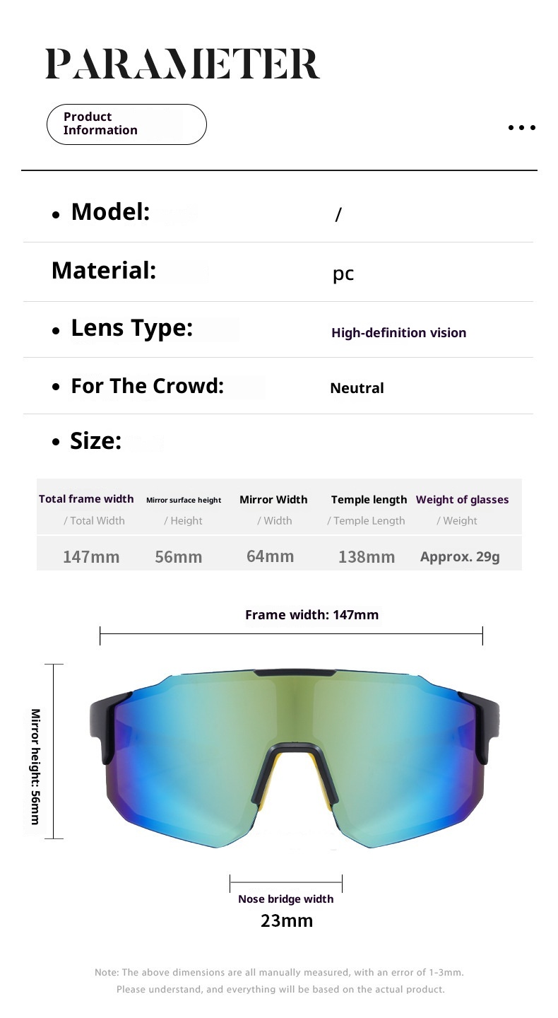 001 Cross-border Cycling Goggles Outdoor Sports Skiing Mountaineering Fishing Sun Protection Windproof Anti-fog Unisex Full_voghion.com