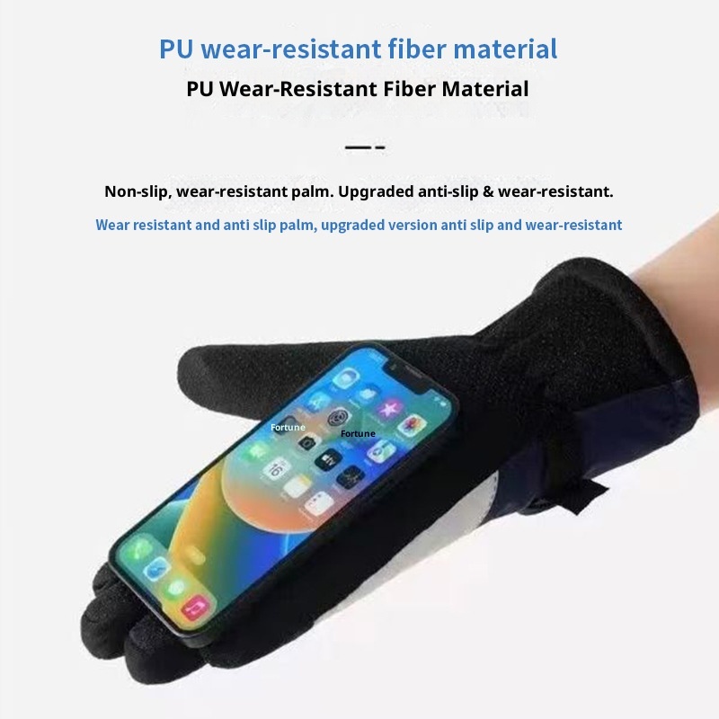 Gants de ski d'hiver ActiveGo pour hommes et femmes, gants de cyclisme chauds, imperméables et antidérapants en polaire épaisse et coton pour couples._voghion.com