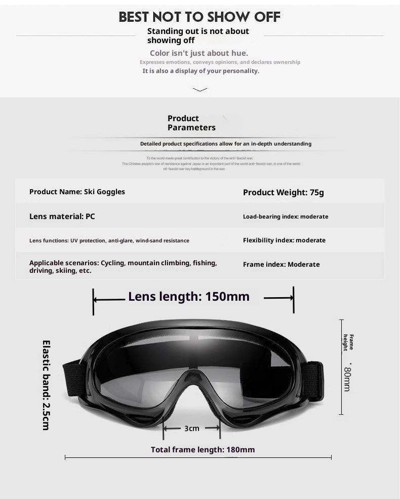 001 Cross-border For Men And Women, Professional Anti-fog Glasses, Adult Mountaineering Sunglasses, Windproof, Sandproof,_voghion.com