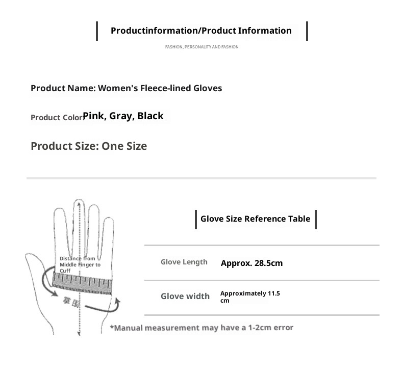 ActiveGo Women's Winter Outdoor Ski Fleece-Lined Touchscreen Warm Anti-Lost Buckle Non-Slip Gloves_voghion.com