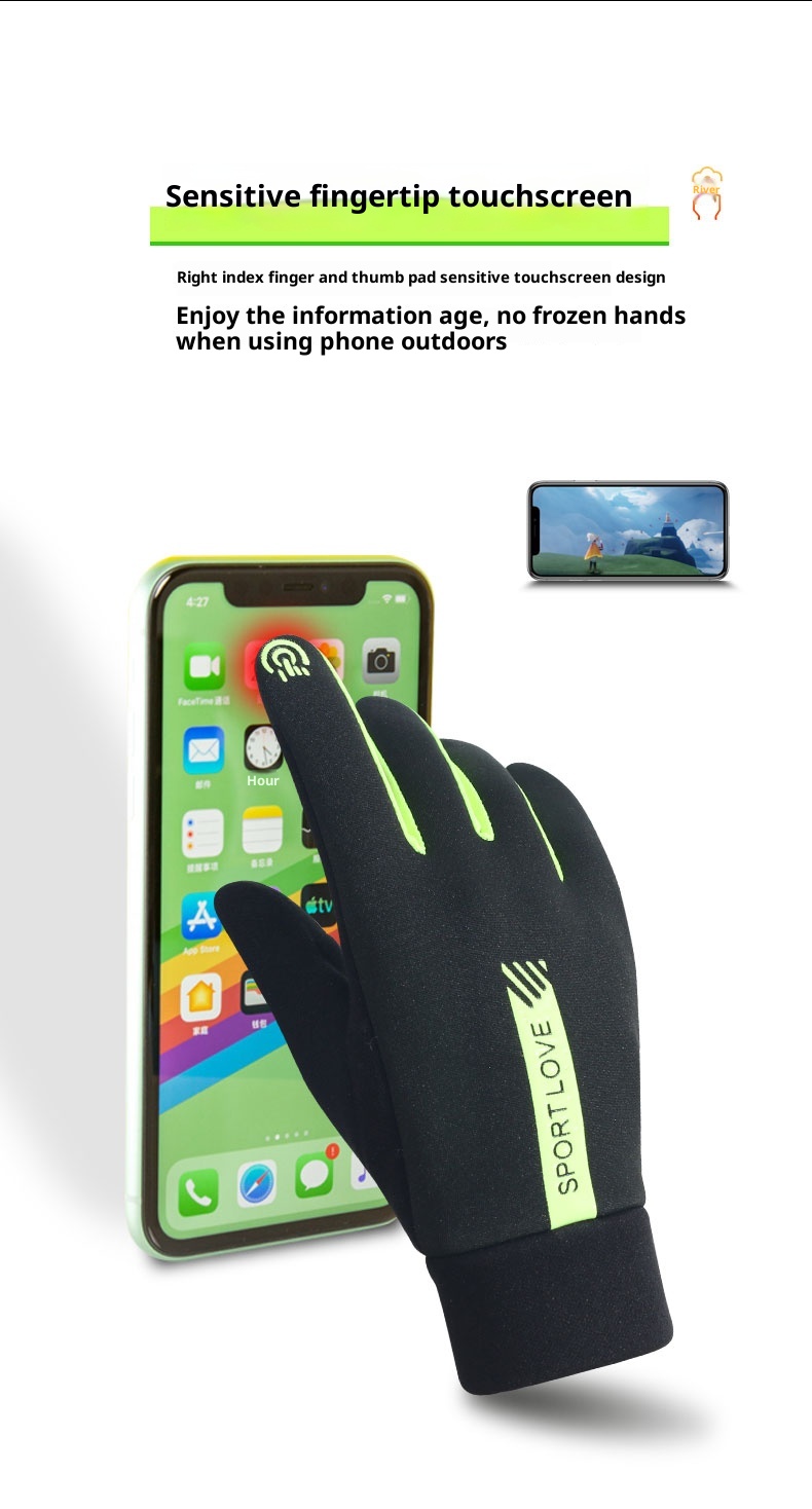 Guanti invernali ActiveGo da uomo per ciclismo, sport all'aria aperta, impermeabili, caldi, a dita intere, per sci, guida, touchscreen, in cotone_voghion.com