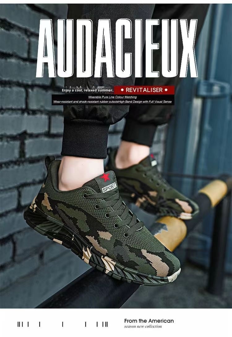 001 Camuflagem para Homens e Mulheres, Primavera, Verão, Outono, Inverno, Esportes ao Ar Livre, Caminhadas, Calçados de Verão, Construção_voghion.com