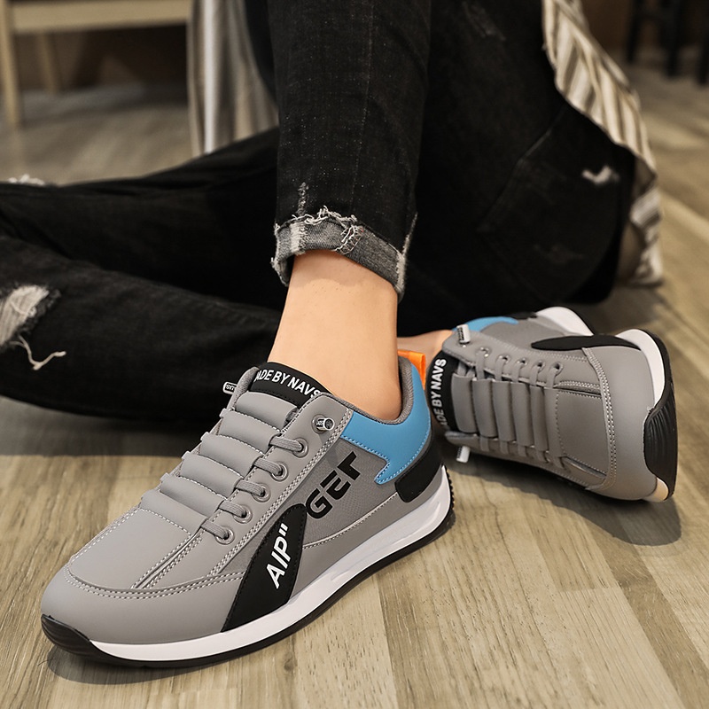 001 2025 New Men's Casual Agan Sports Sneakers Trendy Versatile White Lightweight Slip-On Running Shoes_voghion.com