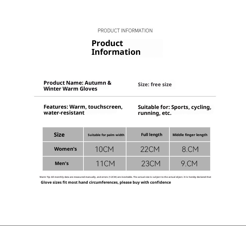 Guanti invernali ActiveGo da uomo per ciclismo, sport all'aria aperta, impermeabili, caldi, a dita intere, per sci, guida, touchscreen, in cotone_voghion.com