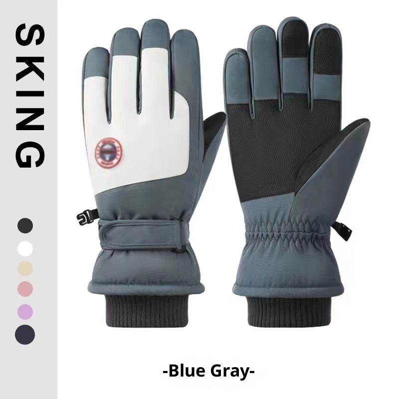 ActiveGo Skihandschoenen Touchscreen Waterdicht Buitensporten Heren en Dames Warm Fleece Gevoerd Verdikt Fietsen Antislip Winddicht_voghion.com