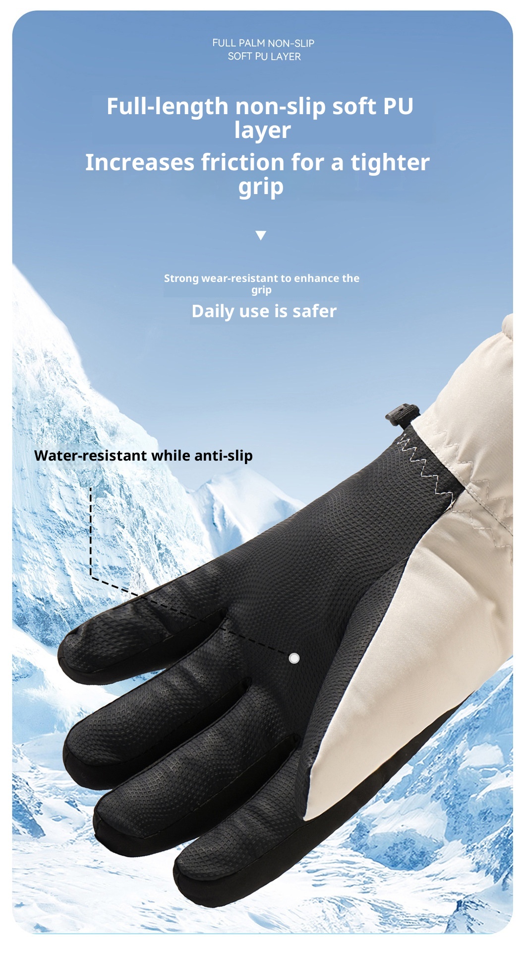 ActiveGo Damen-Skihandschuhe, kältebeständig, warm, Touchscreen-geeignet, wasserdicht, ideal für Radfahren, Studentensport, Outdoor-Sportarten, Schneespiele, Winter, Fleece-gefüttert_voghion.com