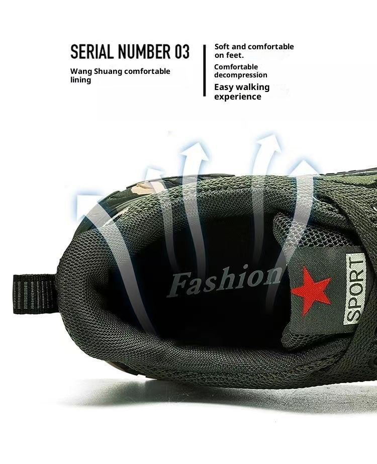 001 Camuflagem para Homens e Mulheres, Primavera, Verão, Outono, Inverno, Esportes ao Ar Livre, Caminhadas, Calçados de Verão, Construção_voghion.com