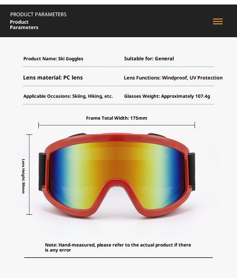 001 Gafas de esquí protectoras exclusivas para montañismo, resistentes al viento y a los impactos, para ciclismo y esquí._voghion.com