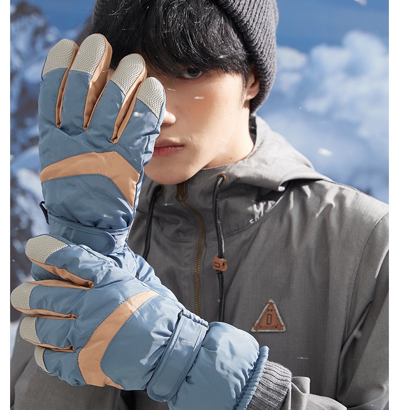 ActiveGo Wholesale Ski Winter Men And Women Couples Outdoor Sports Cold-Proof Waterproof Fleece-Lined Cycling Thermal Gloves_voghion.com
