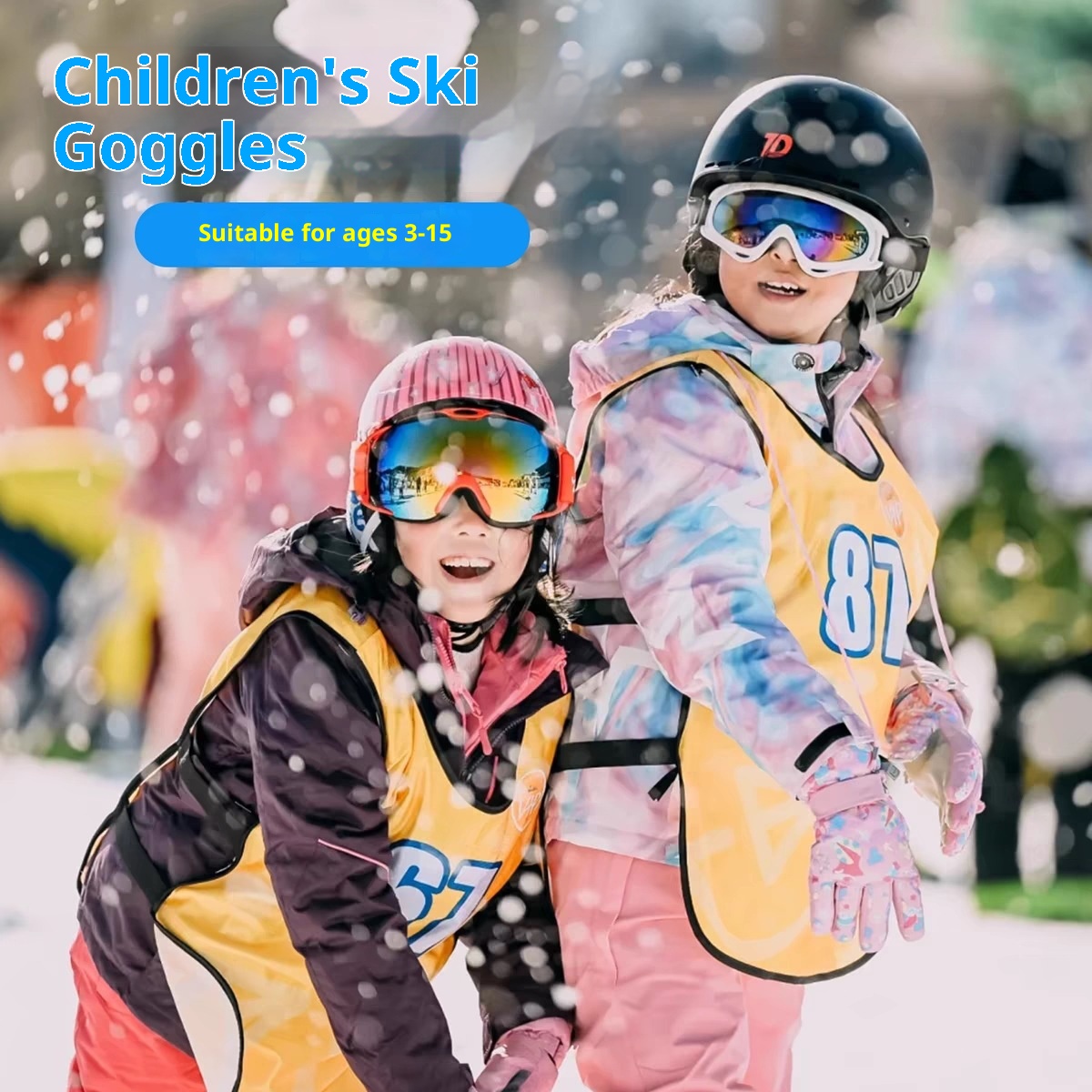 001 Children's Boys And Girls Double Layer Anti-Fog Winter Snow Blind Ski Goggles Factory Direct Sales Wholesale_voghion.com