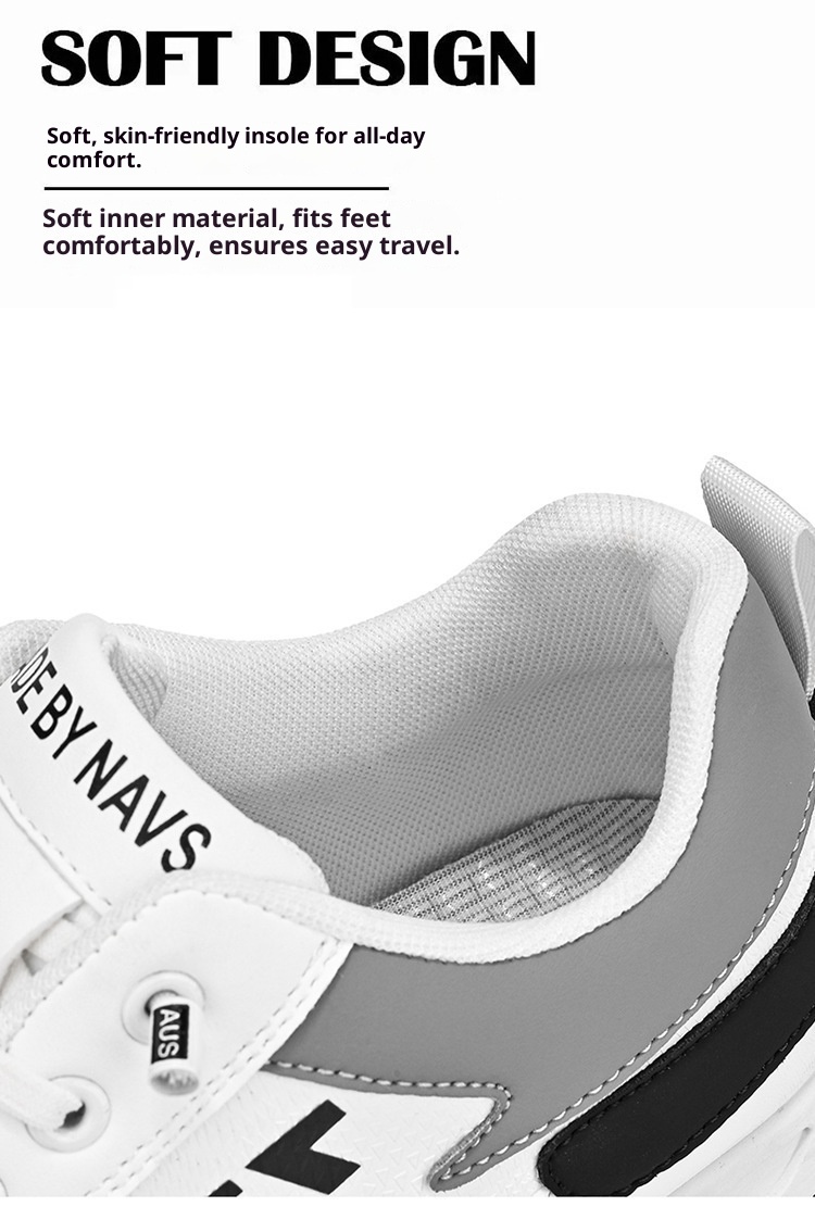 001 2025 New Men's Casual Agan Sports Sneakers Trendy Versatile White Lightweight Slip-On Running Shoes_voghion.com