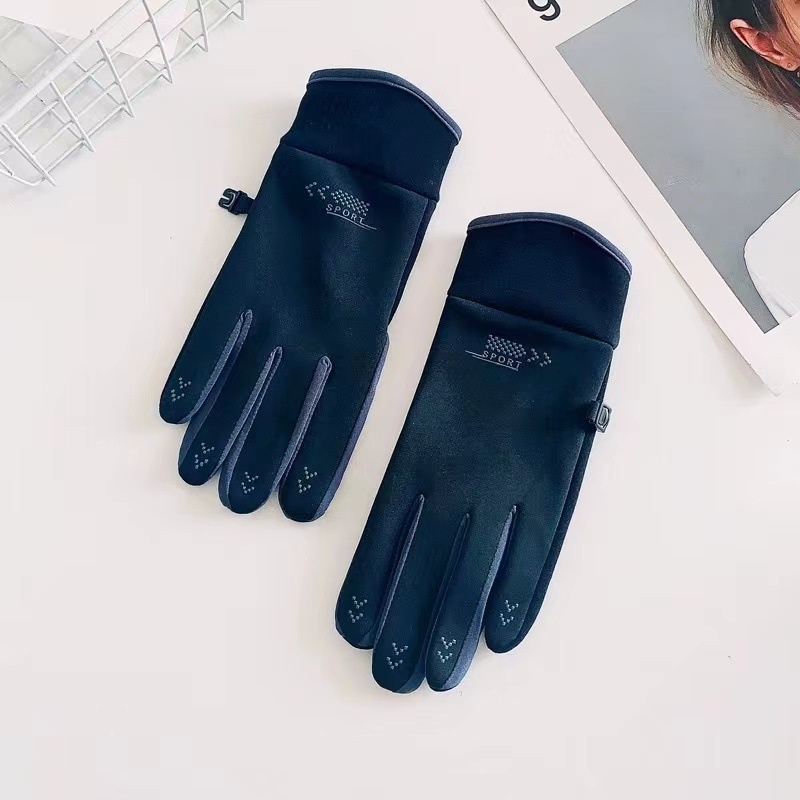 ActiveGo Autumn Winter Fleece-Lined Warm Outdoor Sports Cold-Proof Touchscreen Derong Driving Riding Ski Gloves For Men And Women_voghion.com