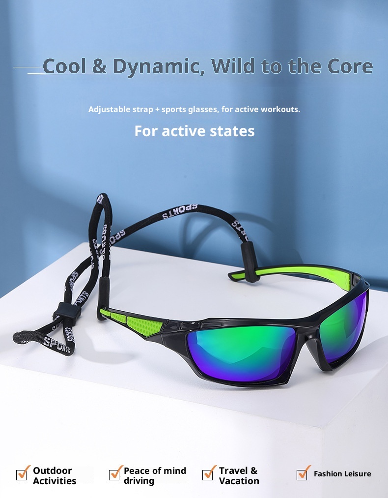 001 Nuevas gafas de sol deportivas para exteriores, resistentes al viento, a la arena y a las salpicaduras, ideales para esquí y montañismo. Gafas polarizadas para hombre y mujer._voghion.com