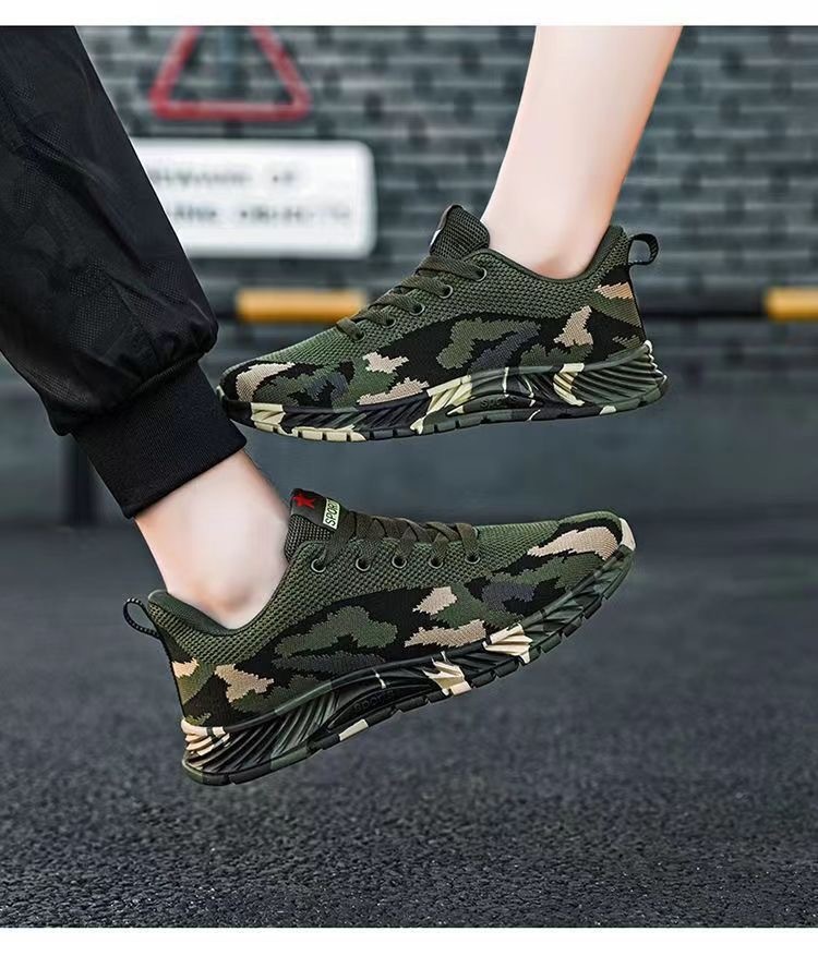 001 Camuflagem para Homens e Mulheres, Primavera, Verão, Outono, Inverno, Esportes ao Ar Livre, Caminhadas, Calçados de Verão, Construção_voghion.com