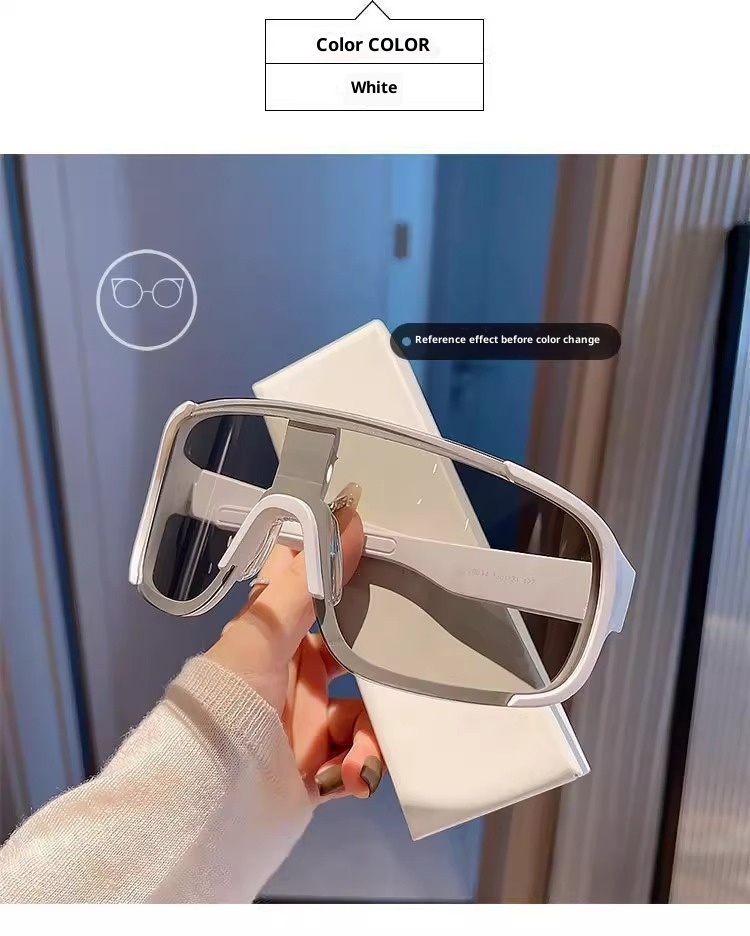 001 Riding Day Night Dual-use Sunglasses For Men And Women, Large Face Windproof Photochromic Cycling Glasses, Trendy_voghion.com