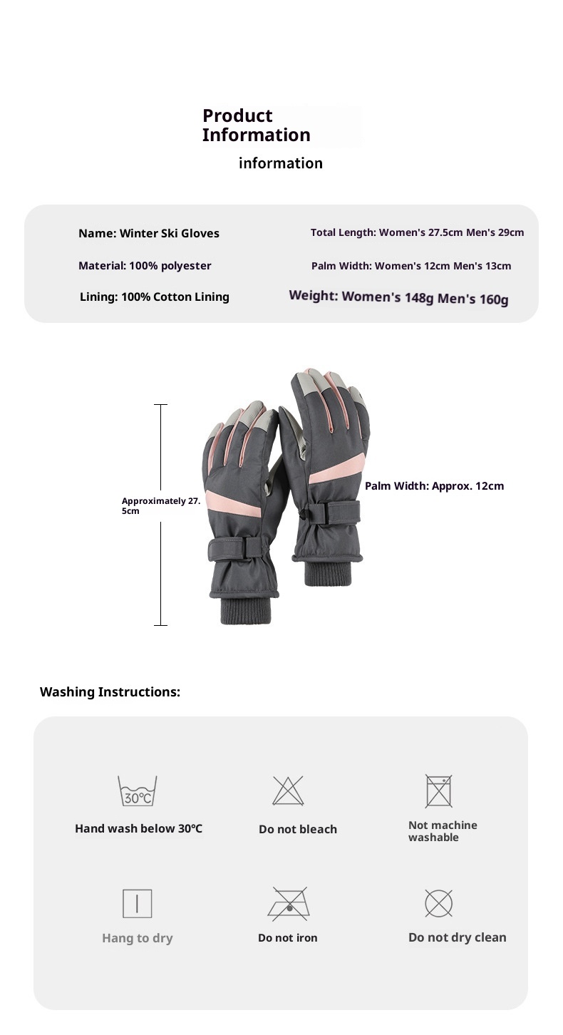 ActiveGo Winter Ski Voor Mannen En Vrouwen Buitensporten Fietsen Bergbeklimmen Sneeuw Warme Handschoenen Verdikt Winddicht Waterdicht_voghion.com