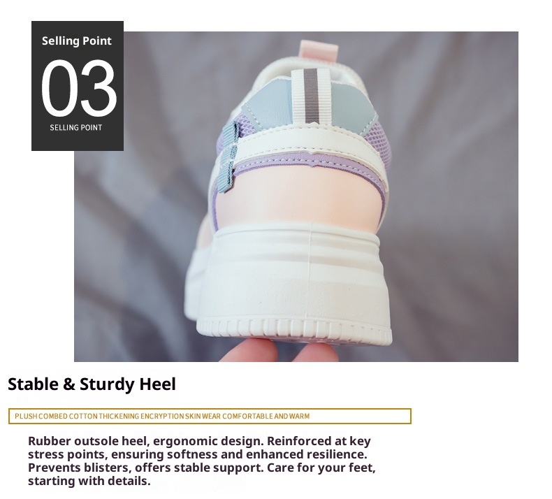 001 Novo Tênis Feminino para Comércio Exterior, Versátil, Macio e Confortável, Sola Grossa, Primavera e Outono, Casual de Alta Qualidade_voghion.com