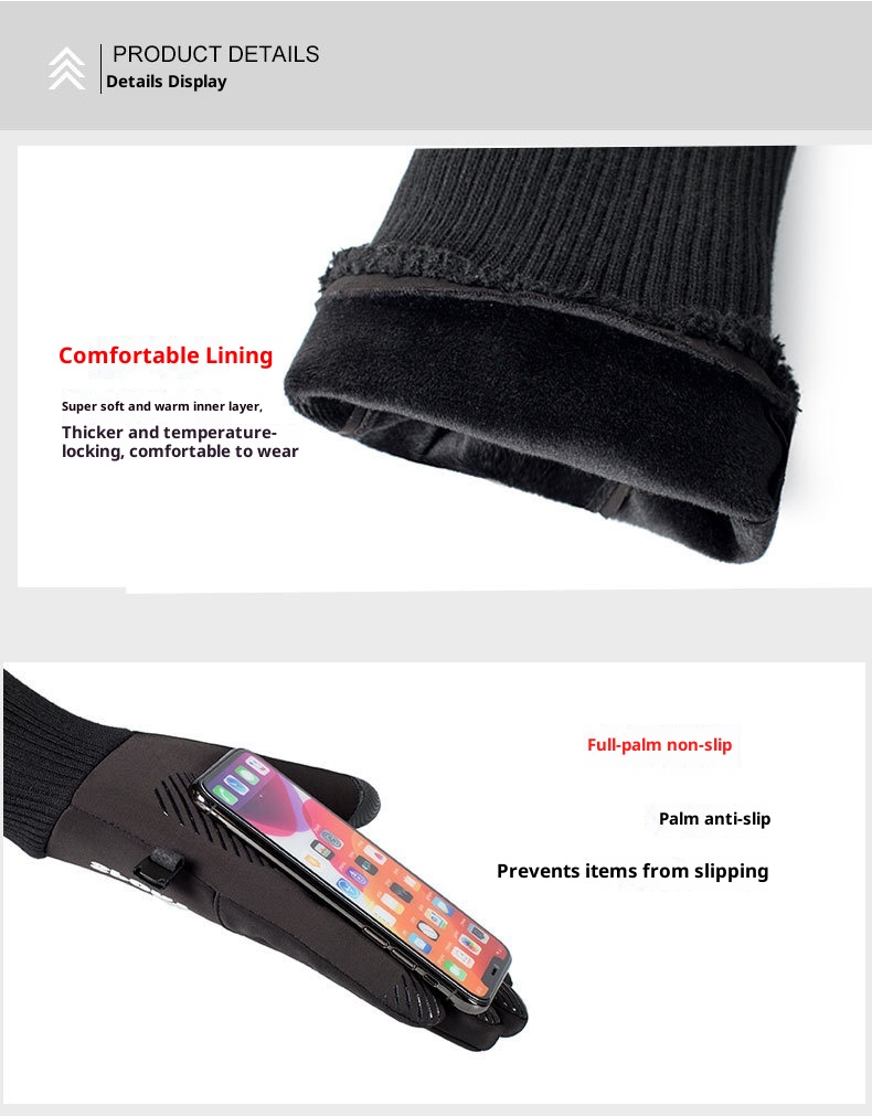 ActiveGo Winter Warm Sportfietsen Voor Mannen En Vrouwen Outdoor Bergbeklimmen Waterdicht Antislip Winddicht Skiën Touchscreen_voghion.com