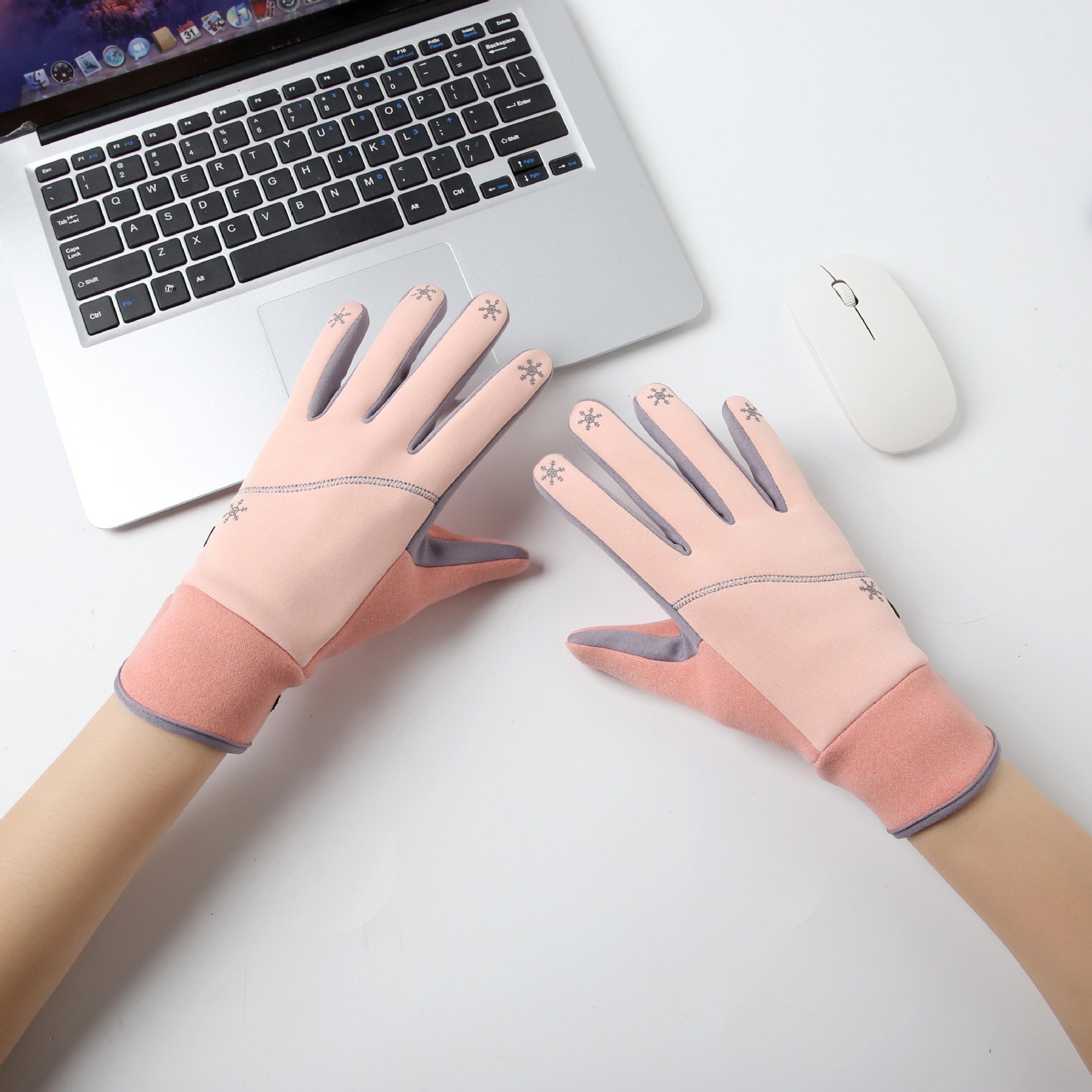 ActiveGo Herfst- en fleecegevoerde warme dameshandschoenen met touchscreen, geschikt voor buitensporten, koudebestendig, voor autorijden, fietsen, skiën en wintersporten_voghion.com