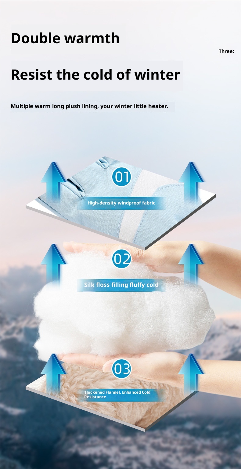 001 Volwassen Ski Fleece-gevoerde Warme Nieuwe Winter Fiets Outdoor Mannen en Vrouwen Touchscreen Handschoenen Fabriek Directe Verkoop_voghion.com