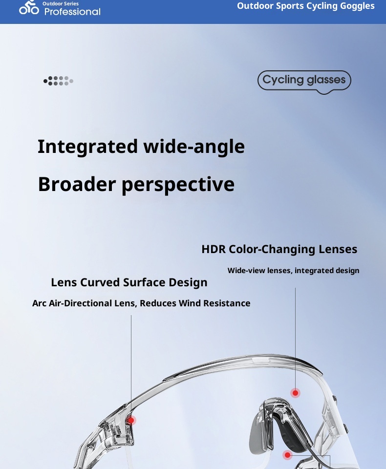 Lunettes de cyclisme intelligentes à changement de couleur 001 pour hommes et femmes, protection UV, lunettes de vélo, de course à pied et de ski en extérieur, résistantes à la poussière_voghion.com