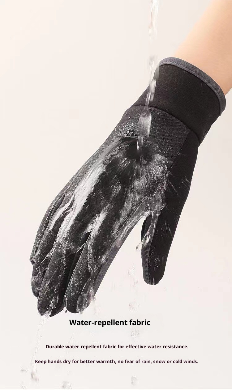 ActiveGo Autumn Winter Fleece-Lined Warm Outdoor Sports Cold-Proof Touchscreen Derong Driving Riding Ski Gloves For Men And Women_voghion.com
