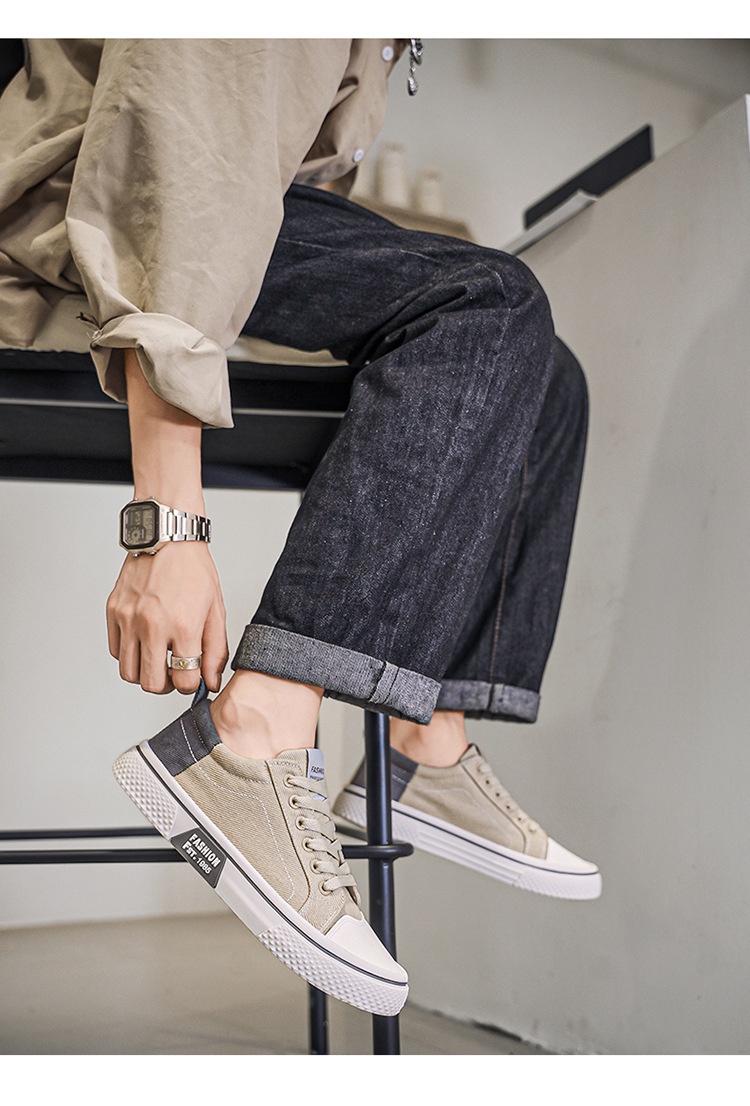 001 2024 Summer New Breathable Versatile Skate Men's Soft Sole Casual Sports Trendy Fashion Canvas Shoes_voghion.com